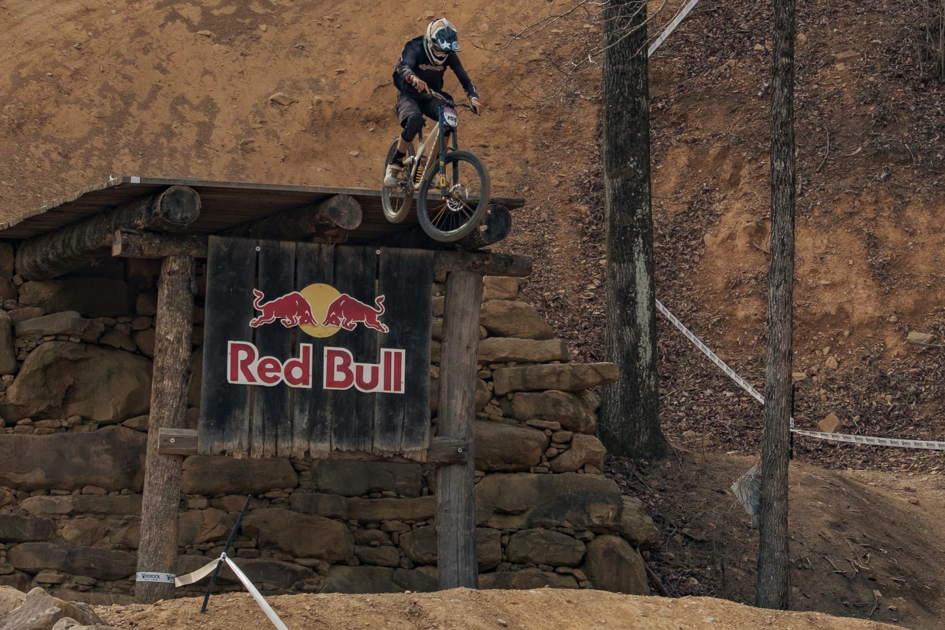 Nico Pfeifer dropping off the Red Bull hut feature