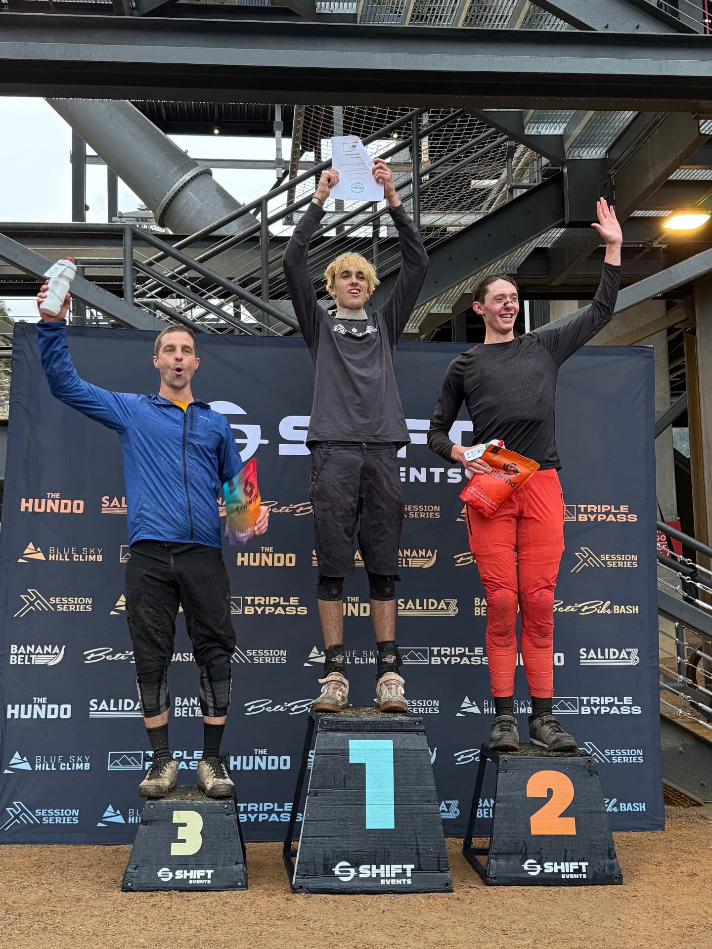 Nico Pfeifer on the top step of the Session Series podium