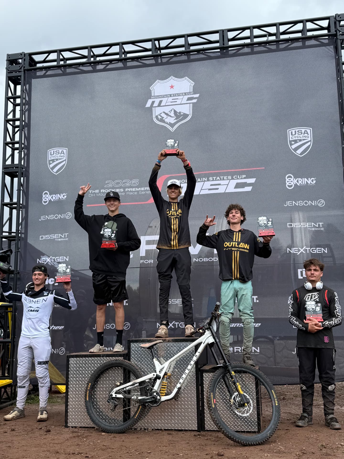 Nico Pfeifer on top of the Mountain States Cup podium